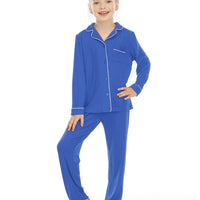 Girls' Cozy Long Pyjama Set - Blue