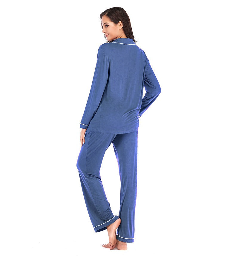 Cozy Long Pyjama Set - Blue