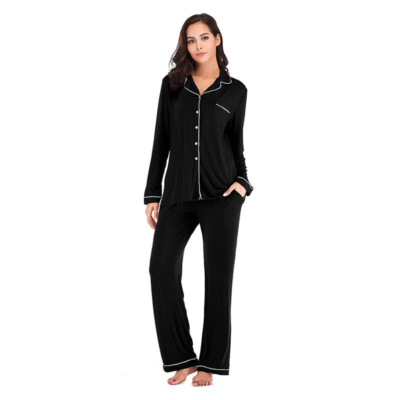 Cozy Long Pyjama Set - Black