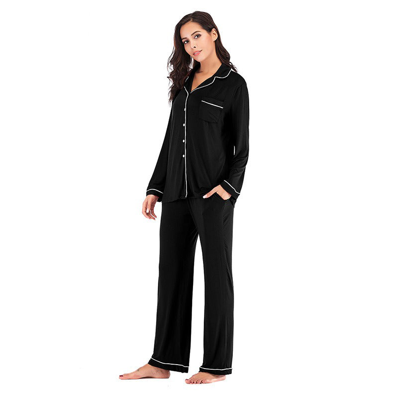 Cozy Long Pyjama Set - Black