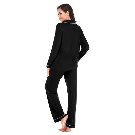 Cozy Long Pyjama Set - Black