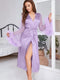 Women's Feather Robe - Purple