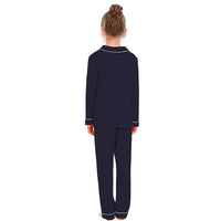 Girls' Cozy Long Pyjama Set - Navy