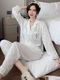 Women's Checkered Pyjama Set - White