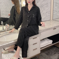 Women's Checkered Pyjama Set - Black