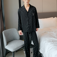 Men's Checkered Pyjama Set - Black