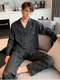 Men's Checkered Pyjama Set - Black