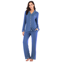 Cozy Long Pyjama Set - Blue